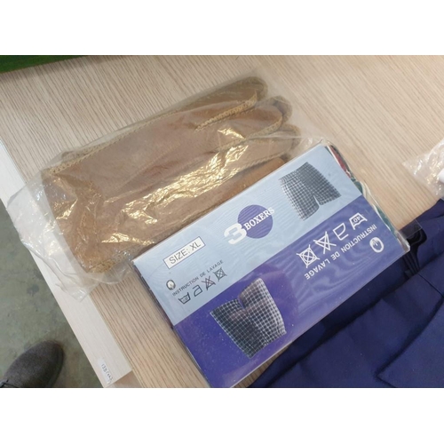 232 - Collection of Gents Shirts & Polo Shirts, Gloves and Boxes Shorts