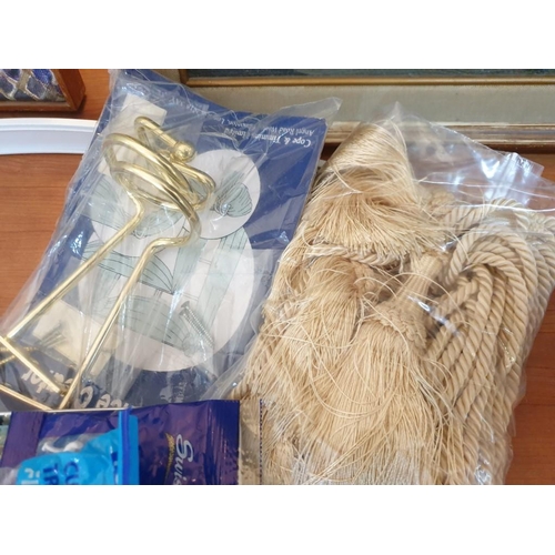 234 - Ashwood Curtain Rings (x40) & Pole Holders (x9) Knob Ens (x2) Silk Tie Backs (x6) Valance Creator (x... 