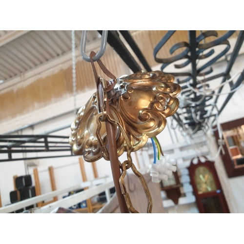 240 - Vintage Light Fitting with Glass Shade (Ø24cm L:24.5cm)