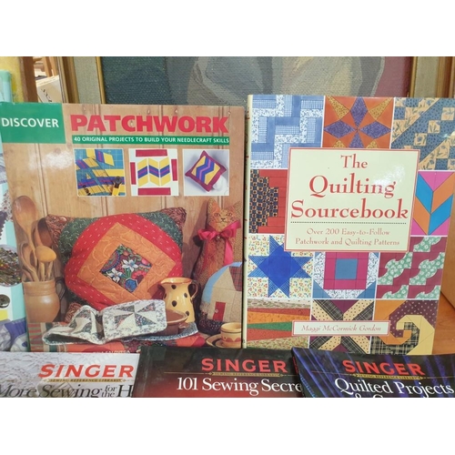 249 - 9 x Books on Patchwork, Quilting, Soft Furnishings and Set of 6 x Hardback Books on Singer Sewing (1... 