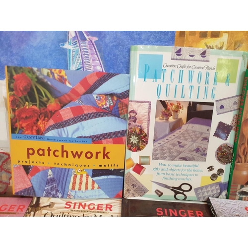249 - 9 x Books on Patchwork, Quilting, Soft Furnishings and Set of 6 x Hardback Books on Singer Sewing (1... 