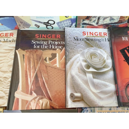 249 - 9 x Books on Patchwork, Quilting, Soft Furnishings and Set of 6 x Hardback Books on Singer Sewing (1... 
