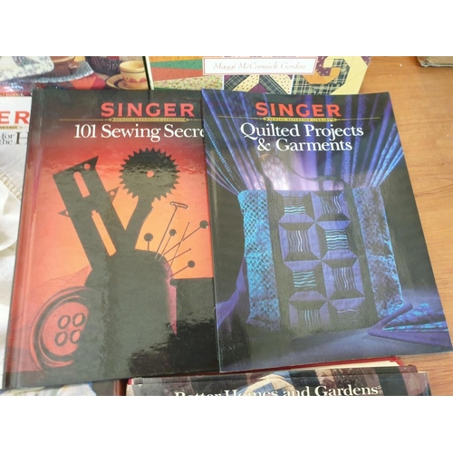 249 - 9 x Books on Patchwork, Quilting, Soft Furnishings and Set of 6 x Hardback Books on Singer Sewing (1... 
