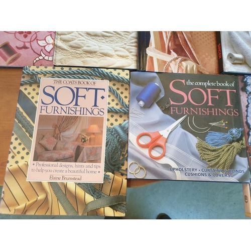 249 - 9 x Books on Patchwork, Quilting, Soft Furnishings and Set of 6 x Hardback Books on Singer Sewing (1... 