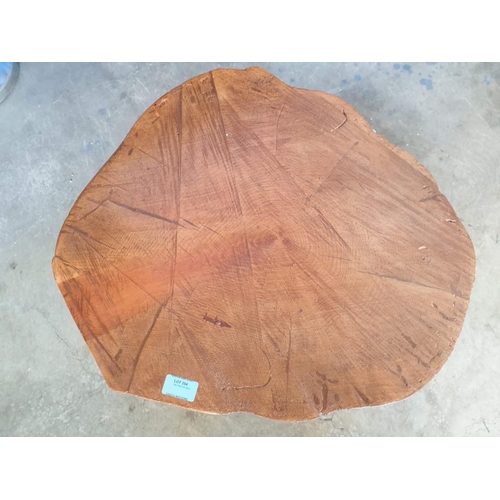 254 - Side Table with Solid Wood Top and Metal Legs Approx H:46.5cm x 49cm x 53cm)