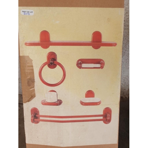 308 - Dark Wood Oval / 3 - Tier Occasional / Side Table, Together with 