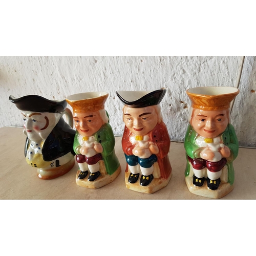 325 - Assorted Collection of 12 x Toby Characters and Shapes (H:13cm - 6.5cm) (A/F Some Chipped)