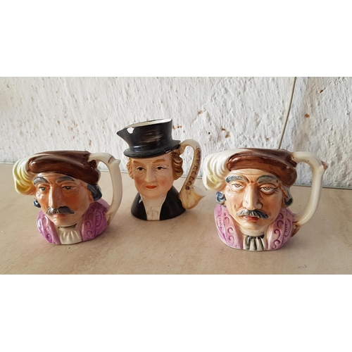 325 - Assorted Collection of 12 x Toby Characters and Shapes (H:13cm - 6.5cm) (A/F Some Chipped)