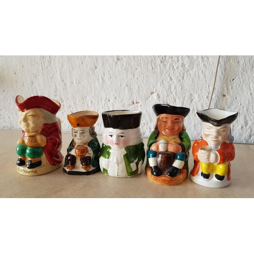 325 - Assorted Collection of 12 x Toby Characters and Shapes (H:13cm - 6.5cm) (A/F Some Chipped)