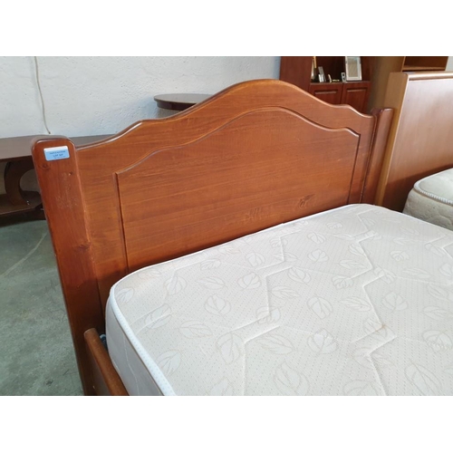 327 - Single Bed with Solid Wood Surround / Headboard and 