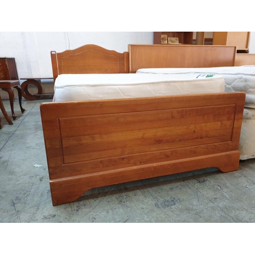 327 - Single Bed with Solid Wood Surround / Headboard and 