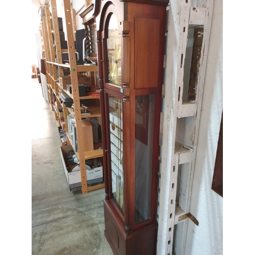 342 - Tempus Fugit Long Case / Grandfather Clock, Dark with Case with 3 - Weight & Pendulum Driven Movemen... 