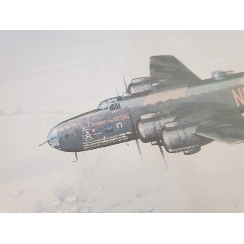 349 - Framed Print of Airplane Titled 