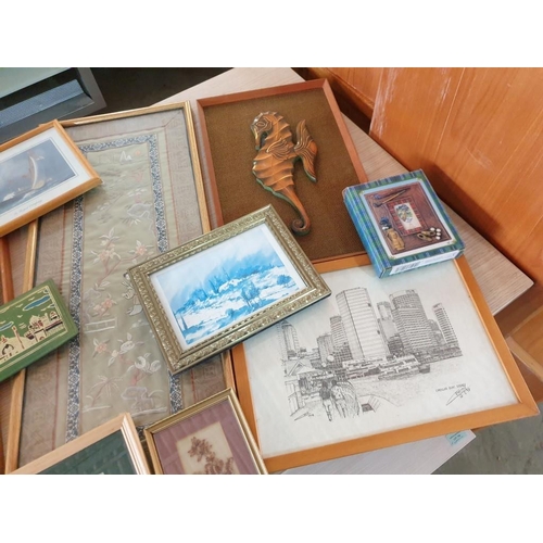 273 - Box with Large Qty of Pictures, Paintings, Wall Art etc