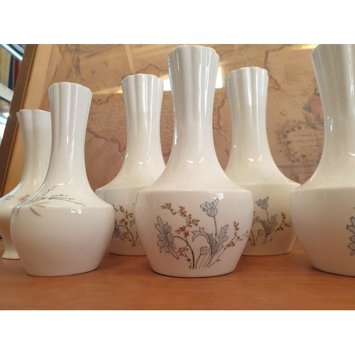 284 - Collection of 6 x Small Bononia (Bulgaria) Porcelain Vases (14.5cm x 19.5cm)