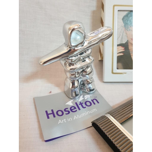 300 - Decorative Silver plated Picture Frame (20cm x 14.5cm Overall) 2 x Other Picture Frames and a 