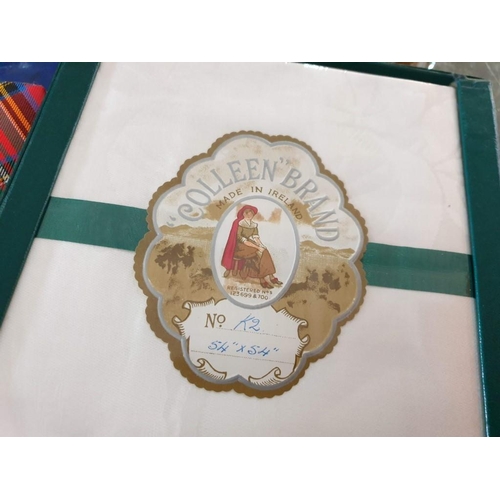 305 - Collection of Items; M&S Stationery Tray, Irish Cotton Linen, Leather Writing Case, Various of Walle... 