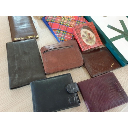 305 - Collection of Items; M&S Stationery Tray, Irish Cotton Linen, Leather Writing Case, Various of Walle... 