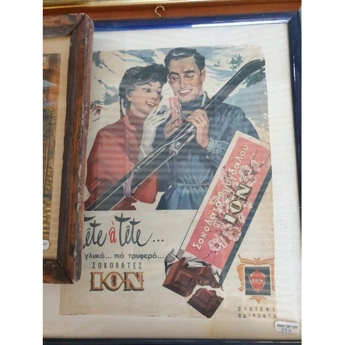 292 - Collection of 7 x Assorted Framed Pictures inc; 2 x Egyptian Papyrus, Pair of Flamingo Dancers, Vint... 