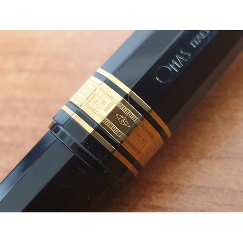697 - Omas Paragon (Italy) Fountain Pen, Black Colour with 18ct Gold Trim and Nib, Limited Edition No 273/... 