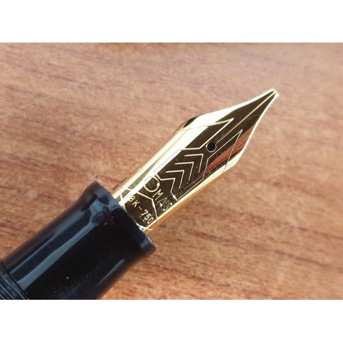 697 - Omas Paragon (Italy) Fountain Pen, Black Colour with 18ct Gold Trim and Nib, Limited Edition No 273/... 