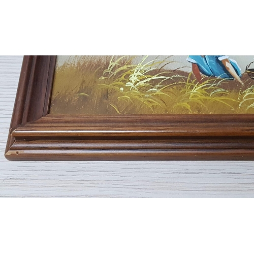 164 - Vacation by the Lake Oil on Board Signed by Artist in Wooden Frame (29cm x 24cm)