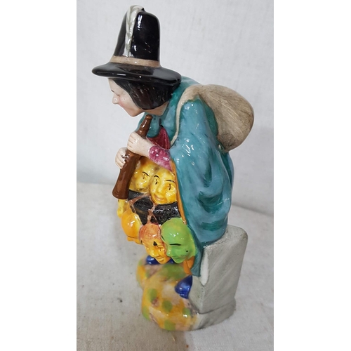 30 - Royal Doulton Miniature Street Vendors Mask Seller HN4934 (H:13.5cm)