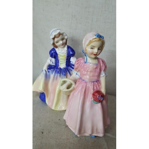 64 - Royal Doulton Mini Porcelain Doll / Figurine (H:10.5cm each) 