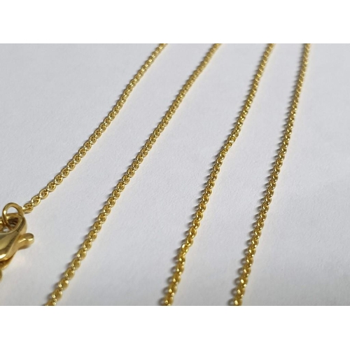 108 - 14ct Gold Heart Shaped Pendant on Chain / Necklace (Total Weight 6.3gr)