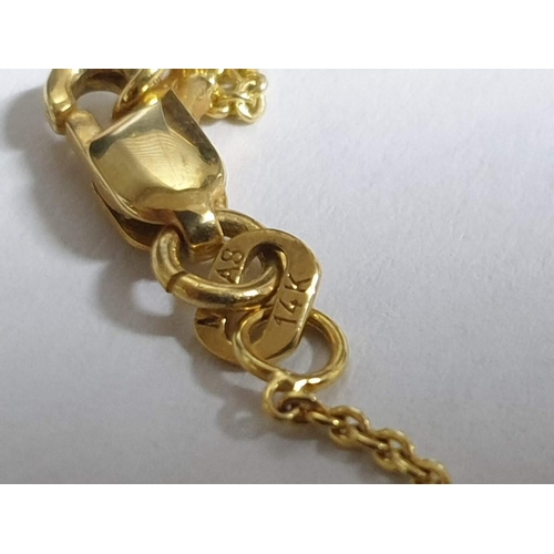 108 - 14ct Gold Heart Shaped Pendant on Chain / Necklace (Total Weight 6.3gr)