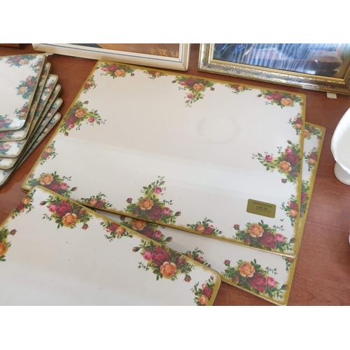 32 - Collection of Table Matts and Coaster in Royal albert Country Rose Style Pattern (24pcs)