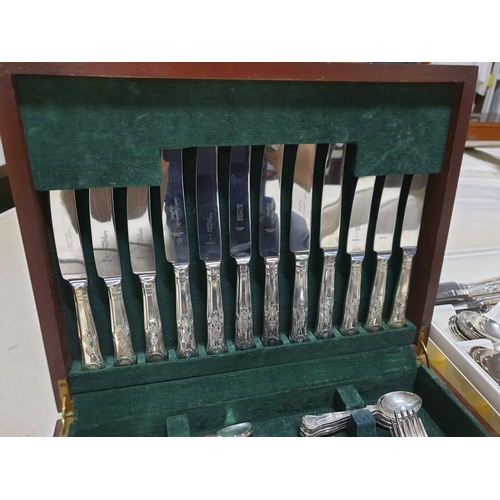 62 - Large Qty of Silver Plated Flatware / Cutlery in the Kings Pattern Mostly Arthur Price of Sheffield ... 