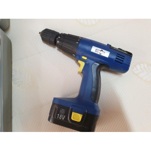 68 - Ultra Plus, 18V Cordless Drill / Screw Driver in Case with Accessories *Working when Lotted*