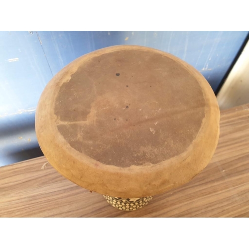 95 - Handmade African Drum (H:42cm)