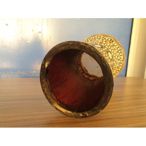 95 - Handmade African Drum (H:42cm)