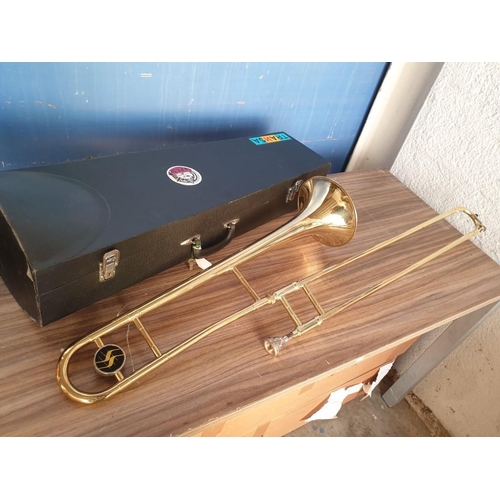 99 - Trombone in Fitted Case with Serial No 81043