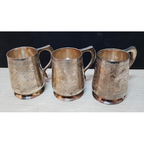 17 - Silver Plated / EPNS Collection inc; Large Oval Tray with Handles (30 x 40.5cm x 4cm) Beer Mugs, Win... 