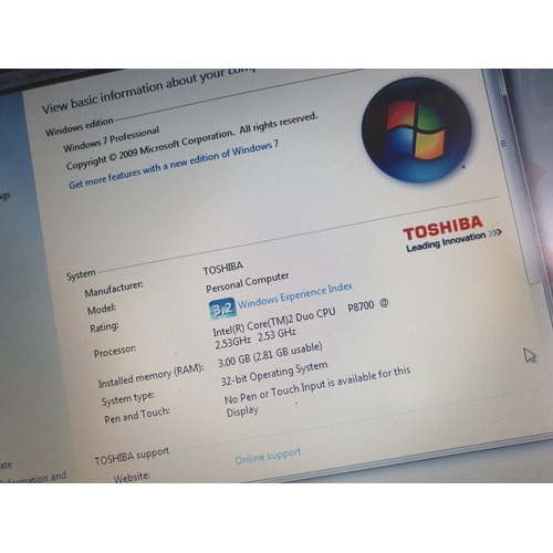 101 - Toshiba Tecra A10-1HN Laptop; 15.4'' Screen, Windows 7 Pro, Intel P8700 Core 2 Duo, 2.53GHz, 3.00 GB... 