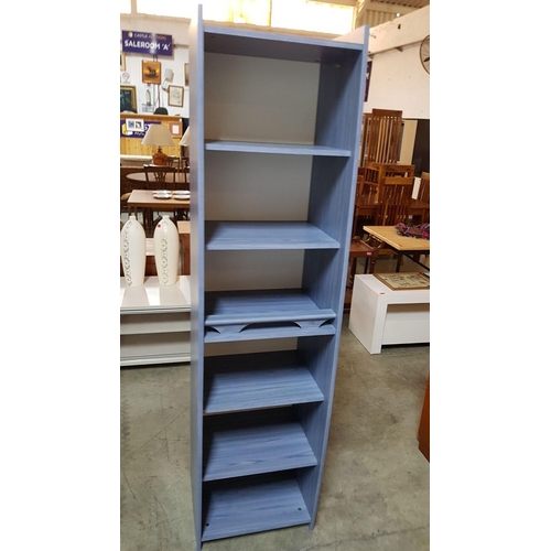 285 - Modern Blue Students Furniture, Desk (136 x 60 x 75cm) with White Drawer and Front Door and Matching... 