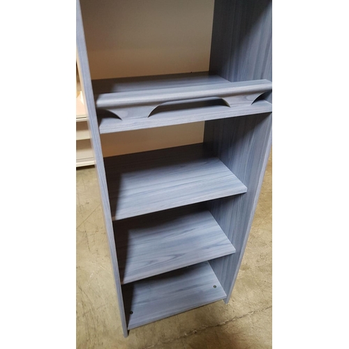 285 - Modern Blue Students Furniture, Desk (136 x 60 x 75cm) with White Drawer and Front Door and Matching... 