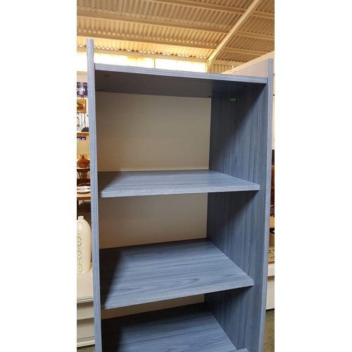 285 - Modern Blue Students Furniture, Desk (136 x 60 x 75cm) with White Drawer and Front Door and Matching... 