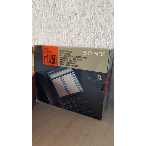 369 - Sony 2-Line Telephone IT- D250 (Boxed) Samsung S3 Mini Cases and Screen Protectors and Box of Vintag... 