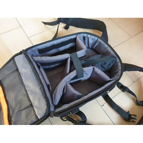 492 - 2 x Camera Bags; Dura Gadget Ruck Sack (Black Colour) with Adjustable Padded Compartments and Separa... 