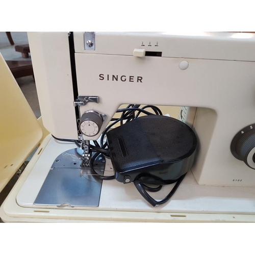 142 - Singer Electric Sewing Machine in Carry Case (Model No 51020)