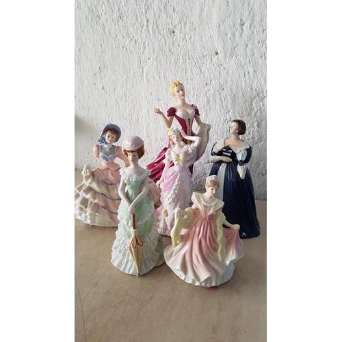 186 - Collection of 6 x Porcelain Figurines (3 x A/F)