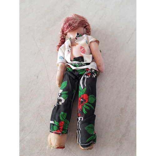 259 - 3 x Vintage Dolls with Hand Made Cloth