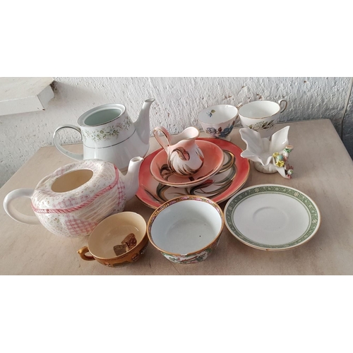 349 - Assorted Collection of Porcelain items inc; pots, Cups etc (A/F)