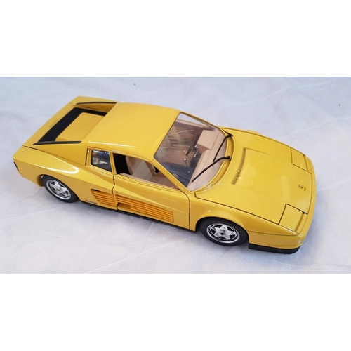 462 - 2 x Die Cast Ferrari Models, Burago Scale 1:18, Made in Italy