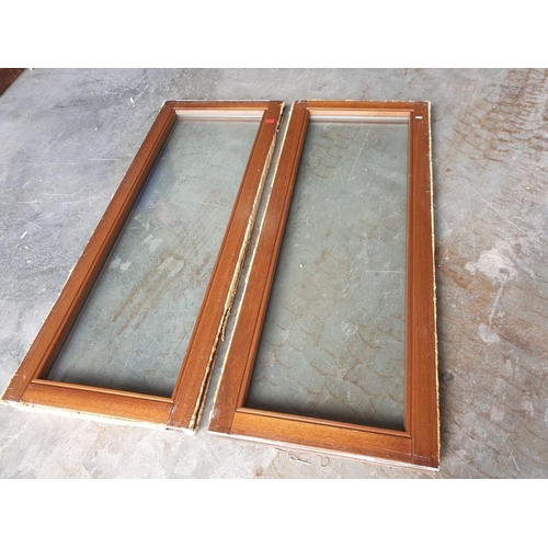 508 - 2 x Solid Wood Windows with Fixed Sealed Unit Double Glazing (Approx 59 x 150cm) (2)