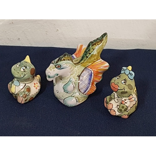 836 - Collection of 9 x Mini Dragon Figurines (H: 3-9cm)